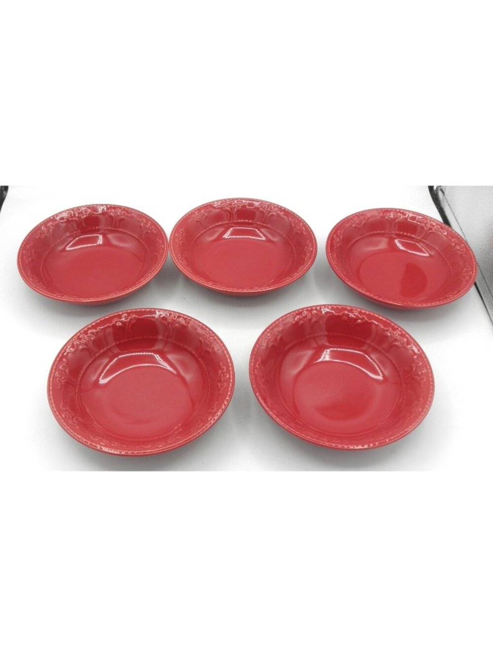 Athena Red by JC Penney Home Soup/Cereal Bowls Set of 5 Pattern Code: JCPATHR